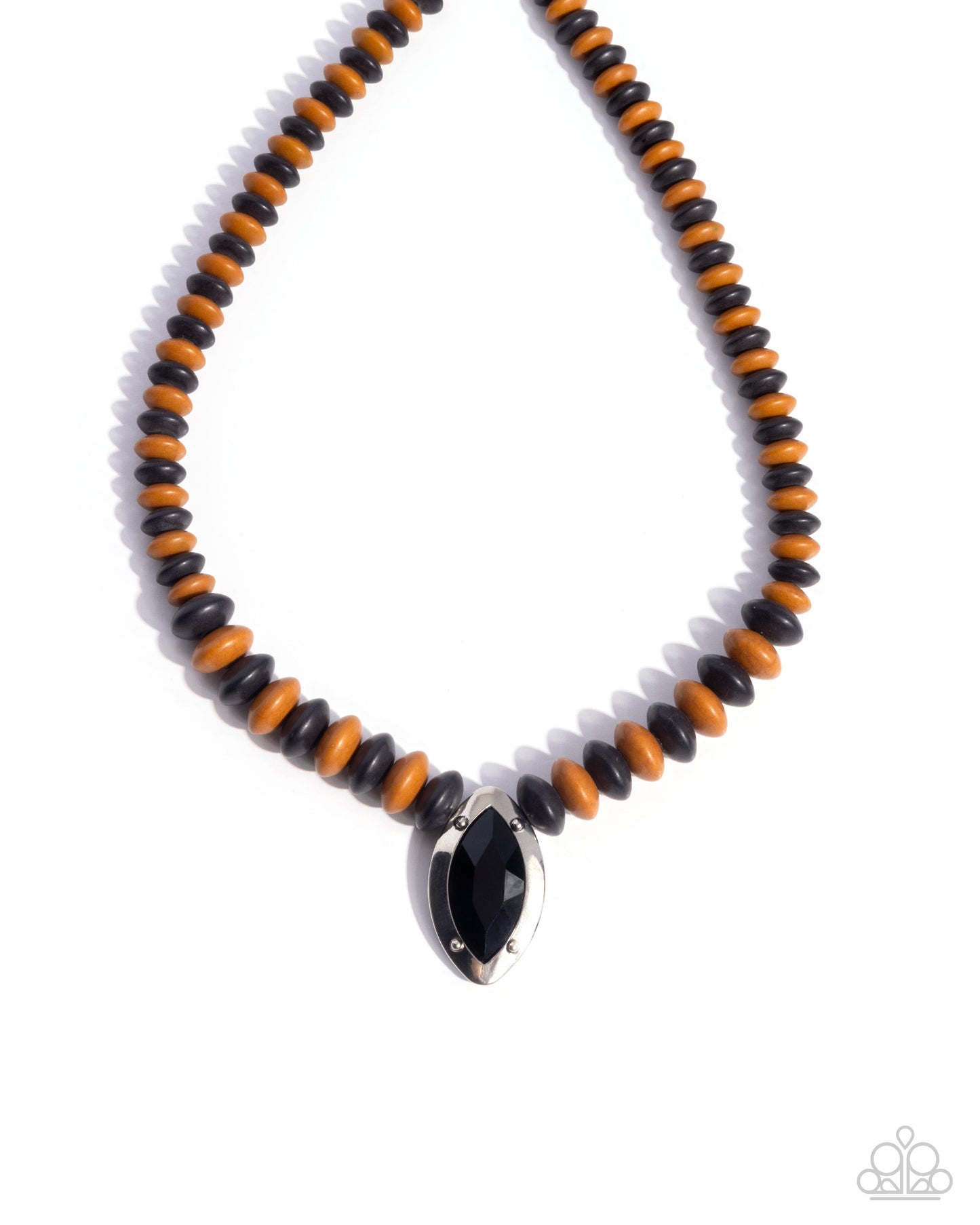 Visionary Venture - Brown Buckthorn & Black Stone Necklace Santa Fe Style Paparazzi N2858