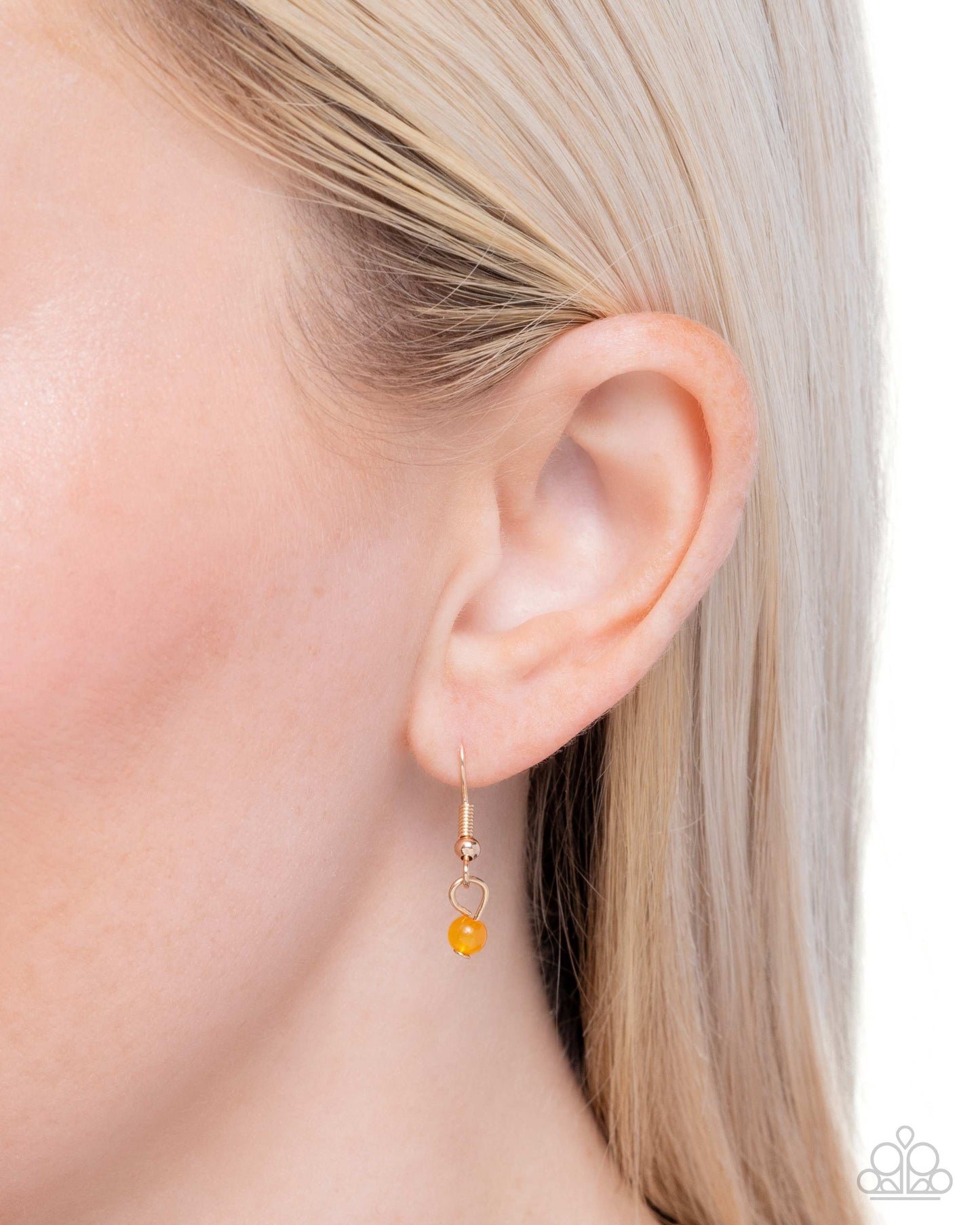 Daydreaming Decadence - Orange Tomato Cream, Light Peach, Coral, & Gold Defaced Bead Layered Necklace Paparazzi N3173
