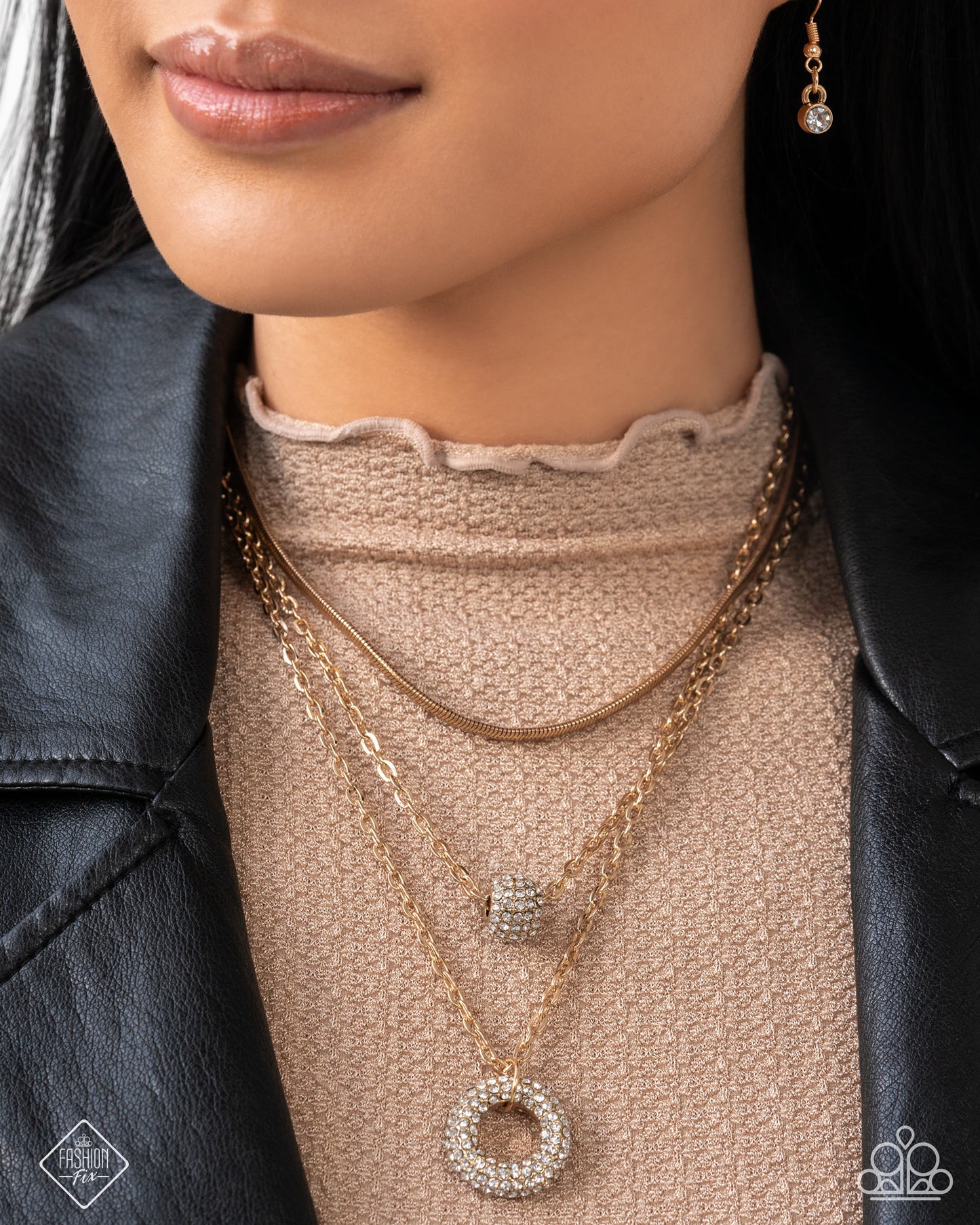 Dominant Dignity - Gold Layered Necklace Magnificent Musings Fashion Fix March 2025 Paparazzi
