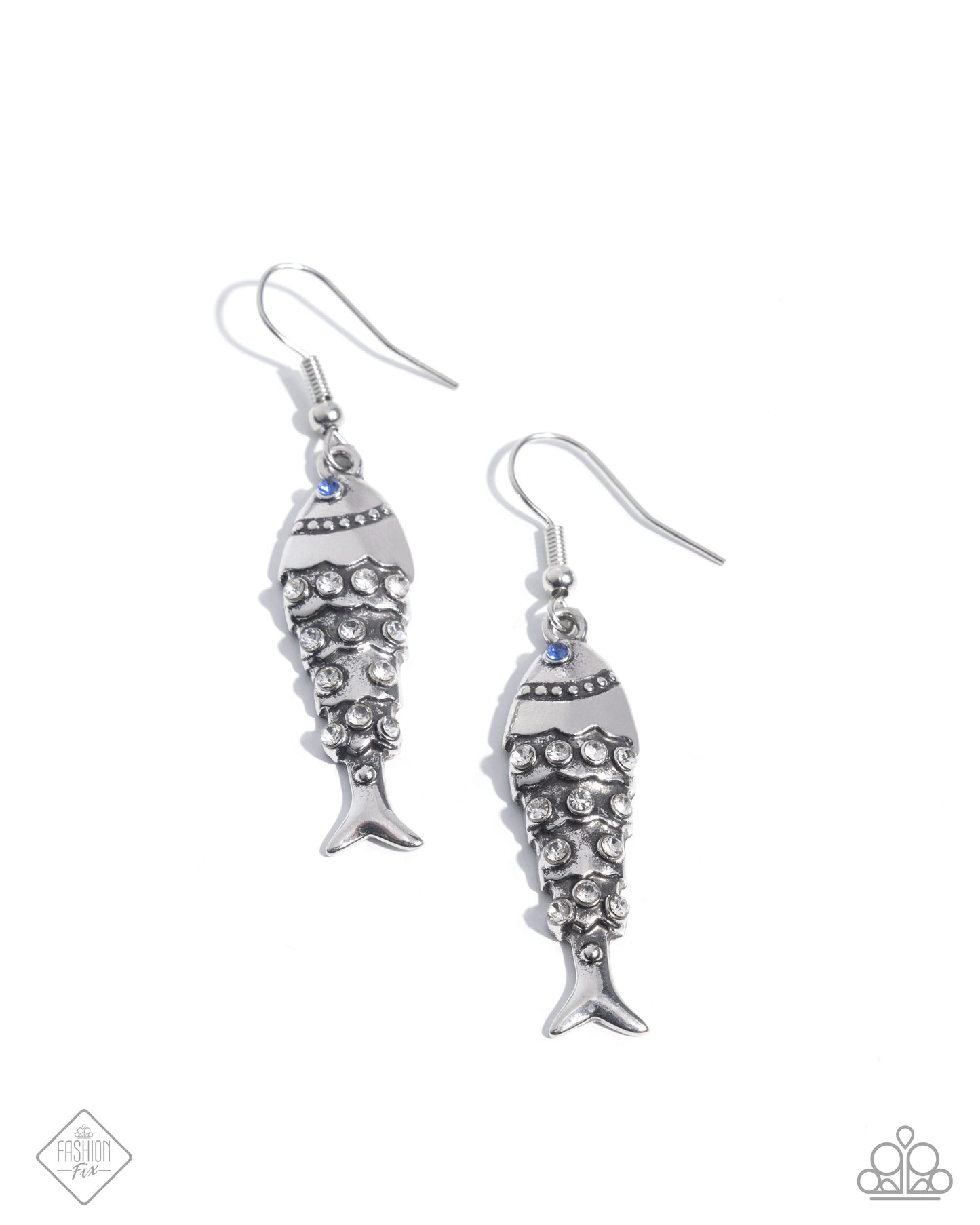 Coastal Cast - Blue Fish Earring Sunset Sightings Fashion Fix March 2025 Paparazzi