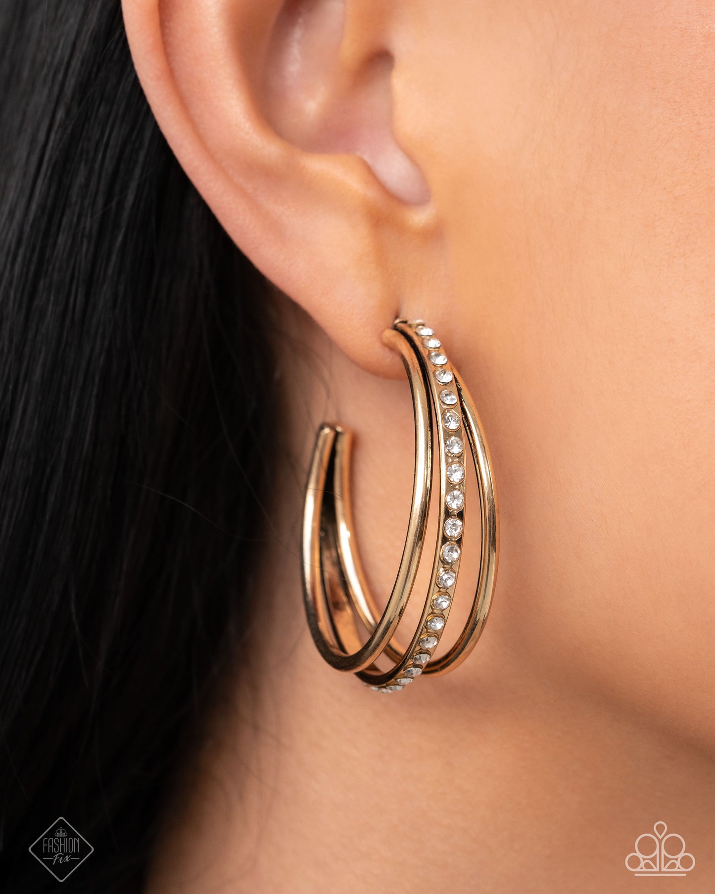 Commanding Culture - Gold 1 1/2 Inch Hoop Earring Magnificent Musings Fashion Fix March 2025 Paparazzi
