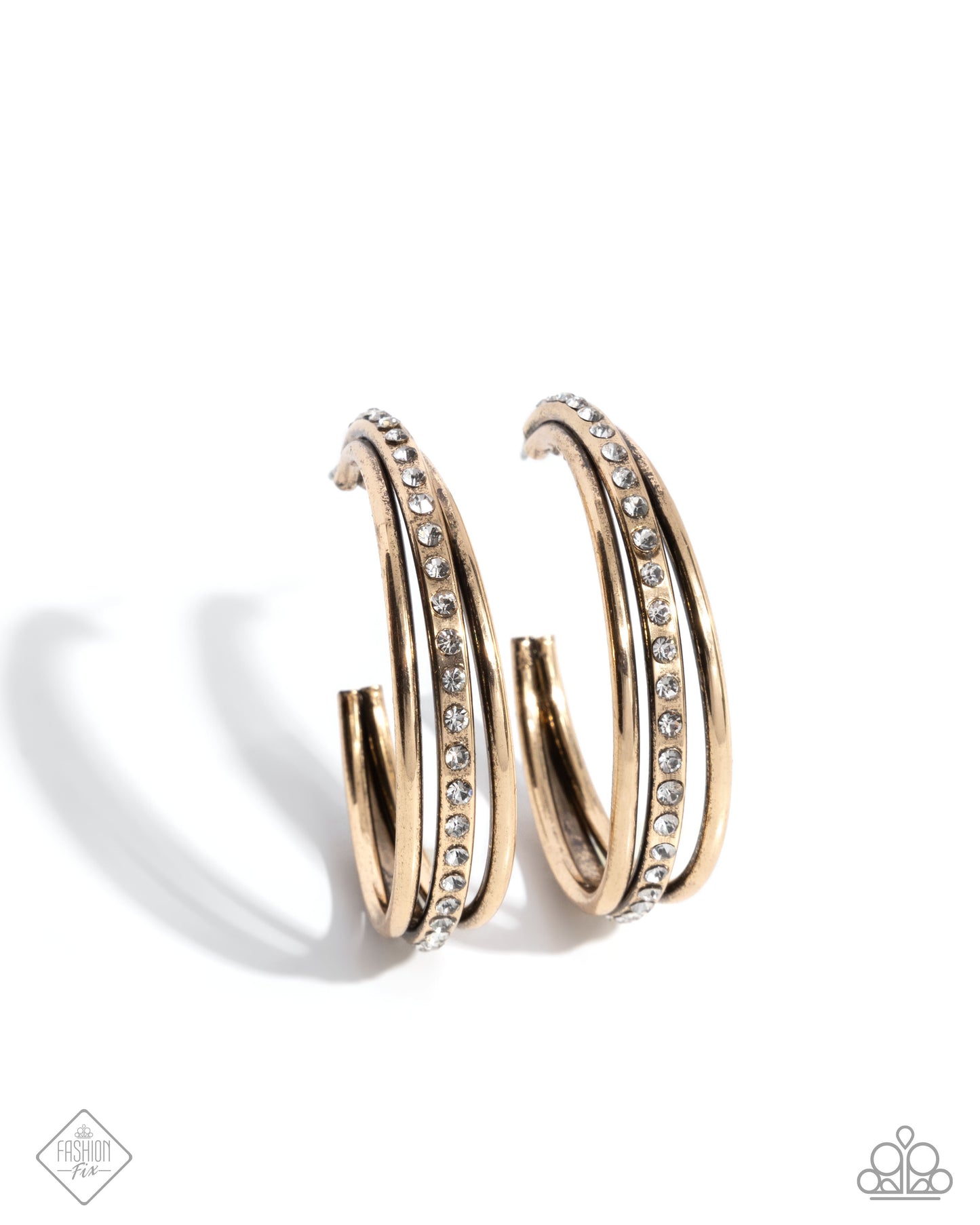 Commanding Culture - Gold 1 1/2 Inch Hoop Earring Magnificent Musings Fashion Fix March 2025 Paparazzi