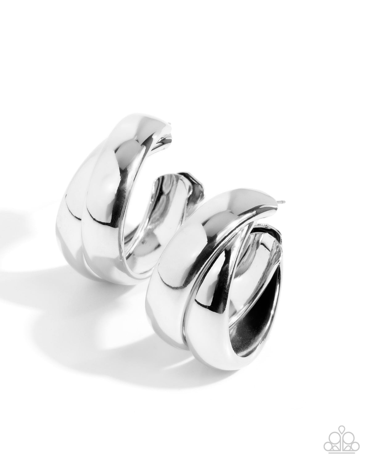 Restless Radiance - Silver Twist 1 3/4 Inch Hoop Earring