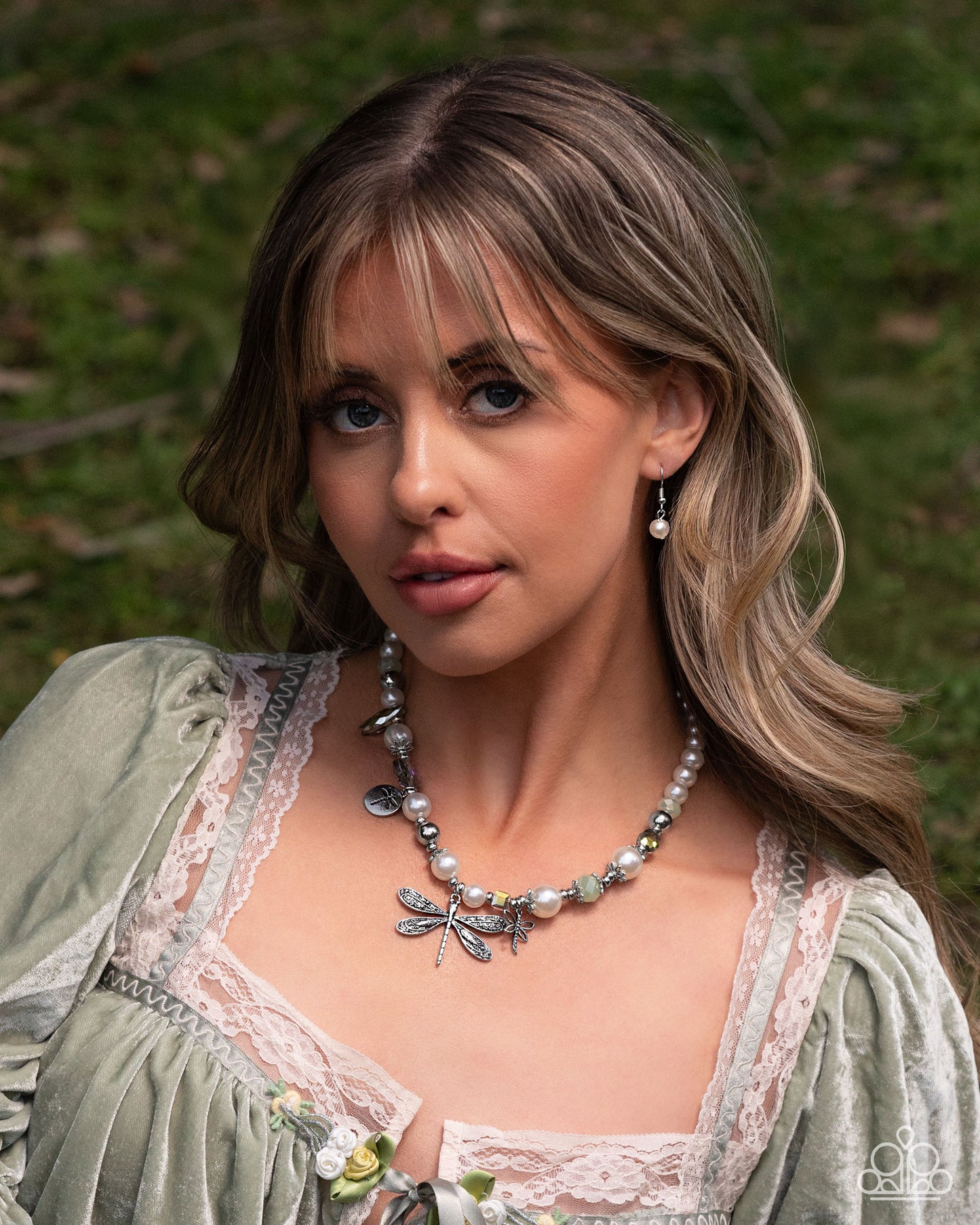 Dragonfly Delight - Multi Silver Dragonfly, White Pearl & Shimmery Bead Necklace Paparazzi Empower Me Pink 2025