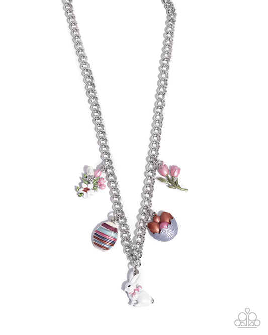 Easter Embellishment Multicolored Easter Charm Necklace Paparazzi N2925