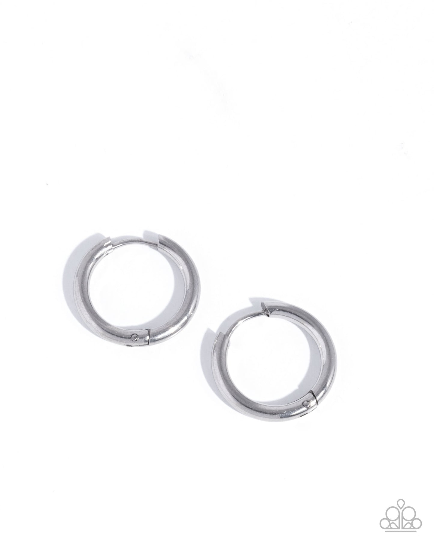 Paparazzi Stainless Spell - Silver Stainless Steel 3/4 Inch Hoop Earring