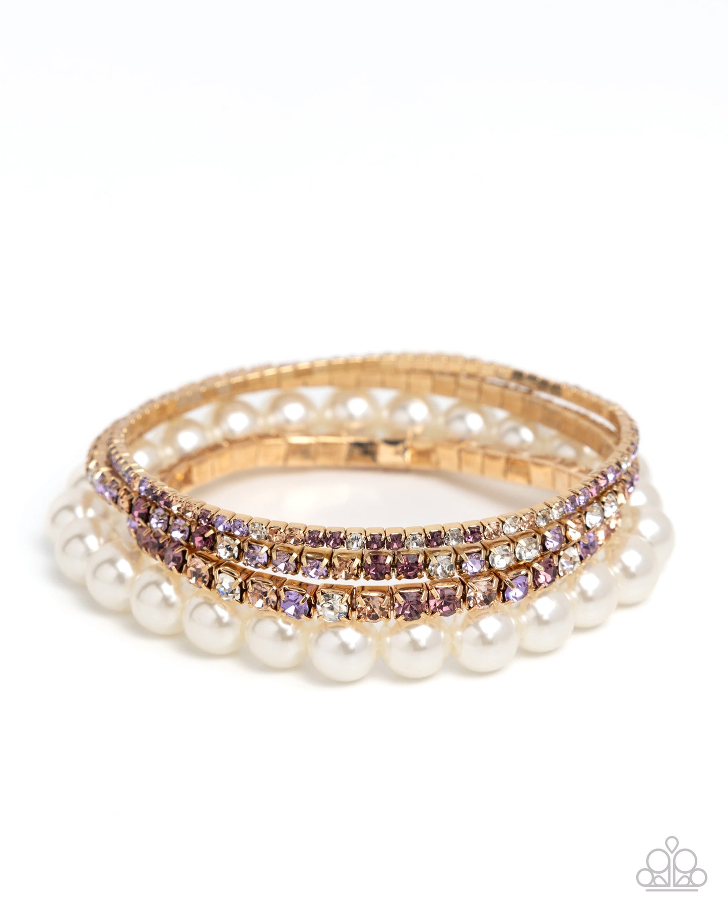 Paparazzi Inherited Indulgence - Multicolored Rhinestone Set Of 4 Stretch Bracelets