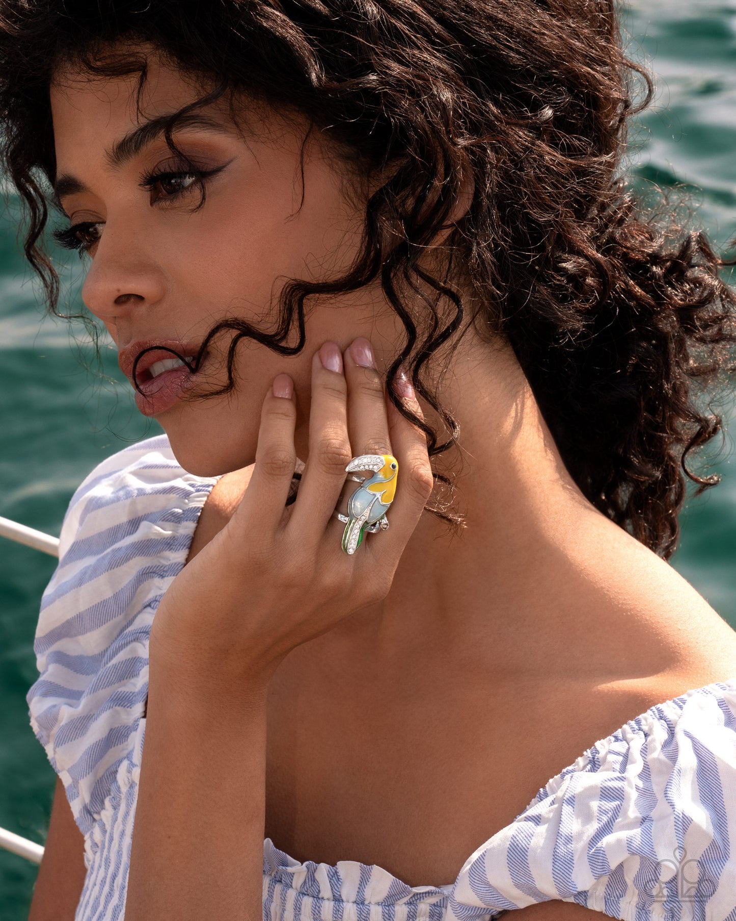Twinkling Toucan - Yellow Misted Marigold Ring Paparazzi R1053