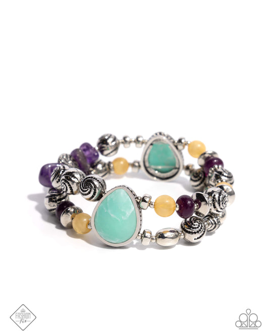Jovial Jive - Multicolored Stone Bead Bracelet Simply Santa Fe Fashion Fix March 2025 Paparazzi B2192