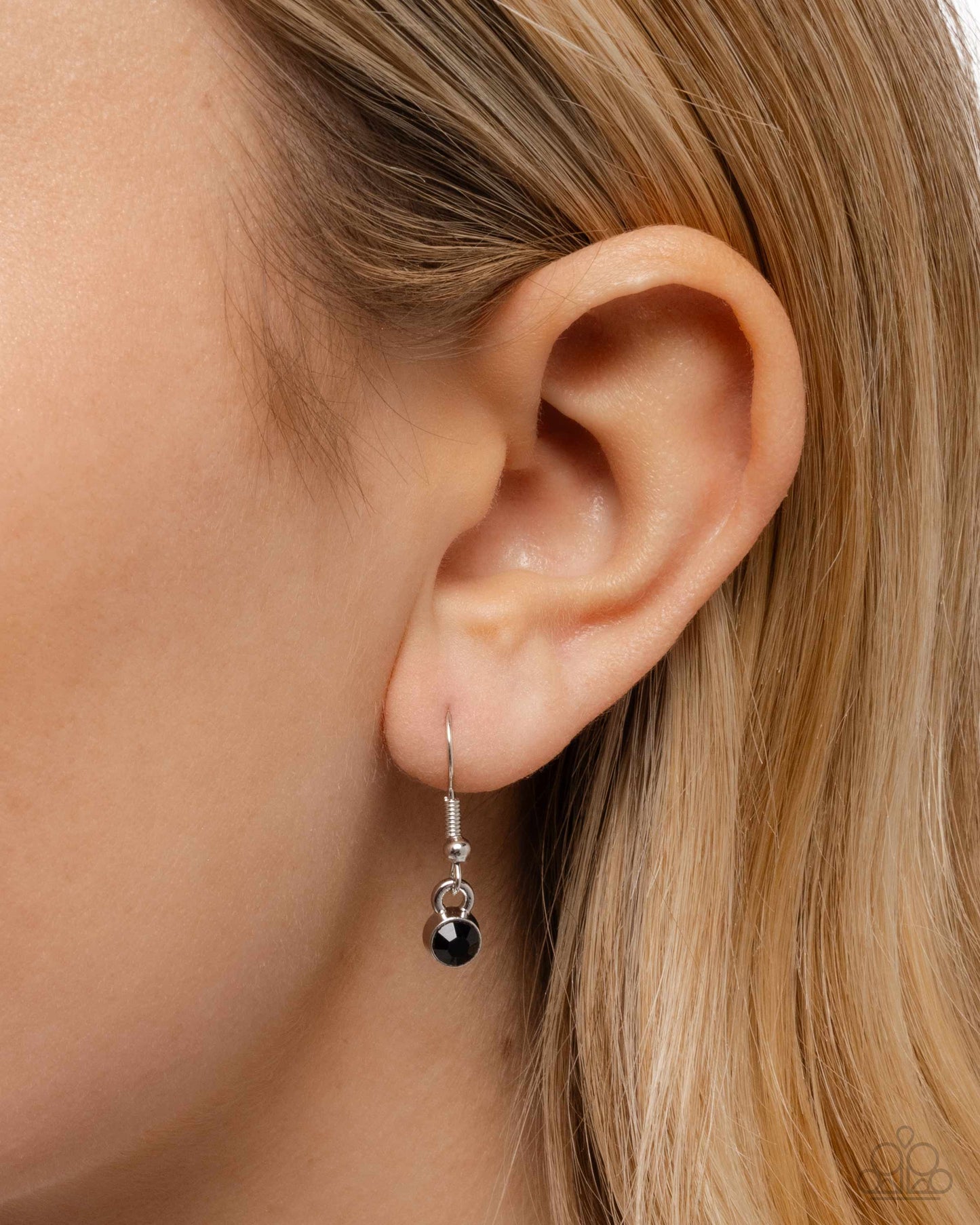 Paparazzi Industrial Intro - Black & White Gem Silver Sunburst Choker Necklace N3743