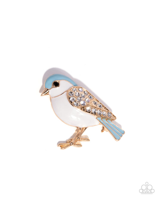 Beneficial Bird - Blue Bird Brooch - Lapel Pin Paparazzi BR007