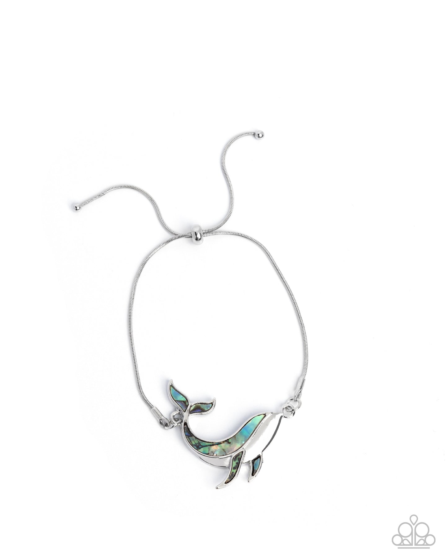 Whimsical Whale - Blue & Silver Whale Beach Inspired Bracelet Paparazzi B2369