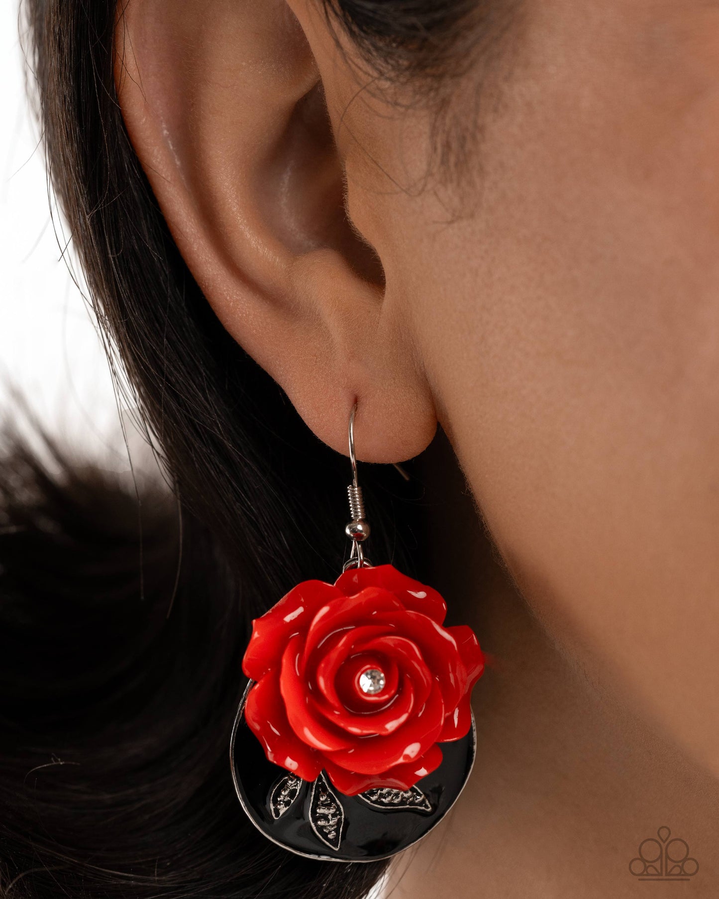 Rosy Reception - Complete Look Rosy Rendezvous Red Necklace & Rosy Rally Red Earring Paparazzi