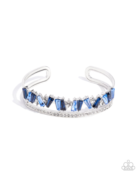 Paparazzi Sculpted Splendor - Blue Cuff Bracelet