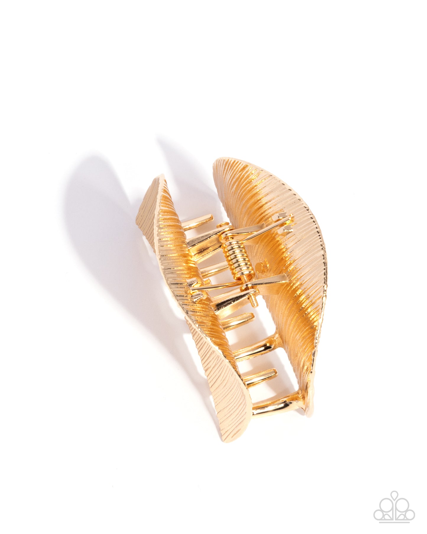 Steadfast Sheen - Gold Metallic Frame Hair Claw Clip Paparazzi H0199