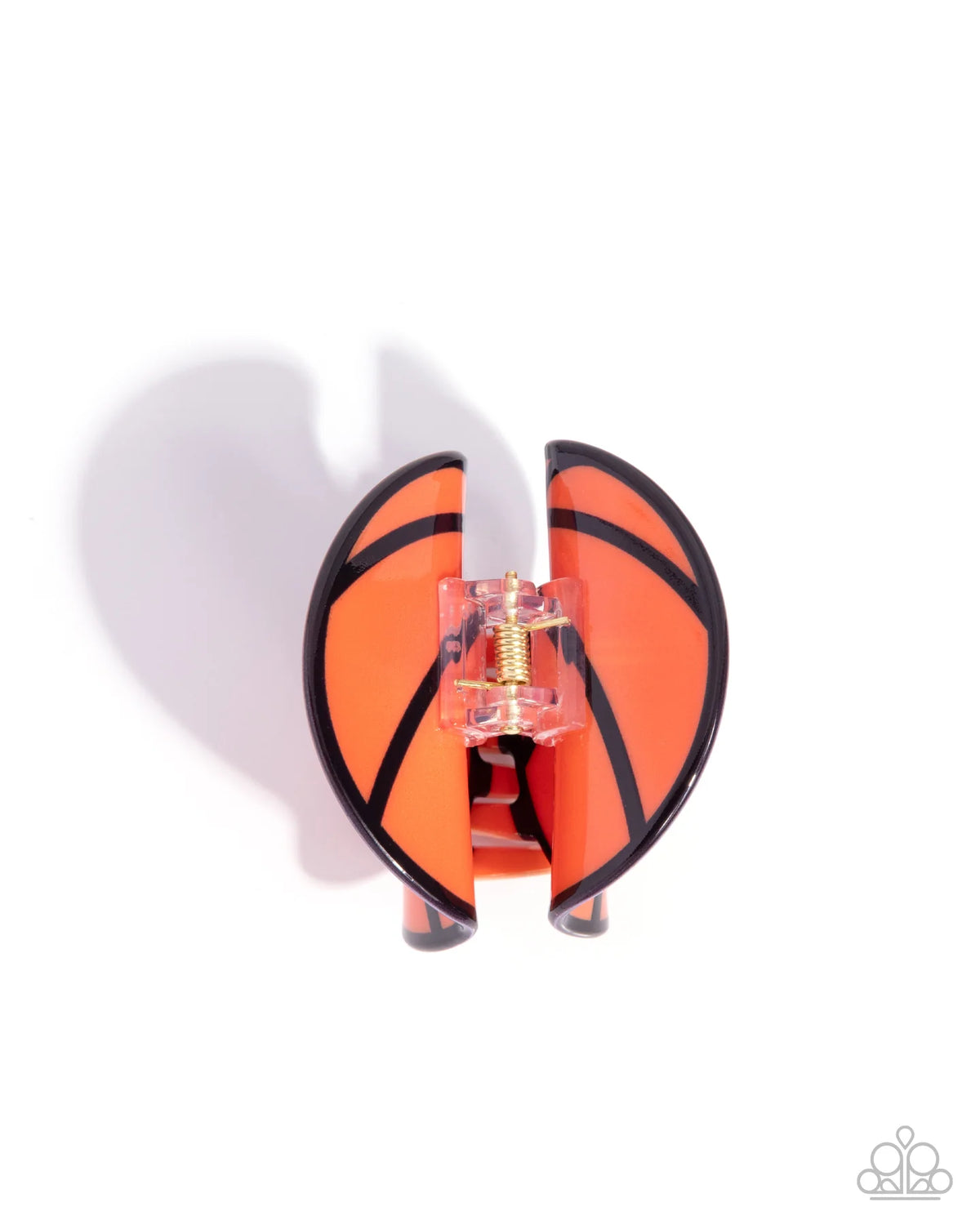 Paparazzi Basketball Babe - Orange Acrylic Basketball Sports Hair Claw Clip H0266
