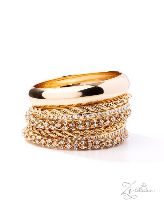 Renowned Radiance - Gold Zi Collection Bracelet 2025 Paparazzi