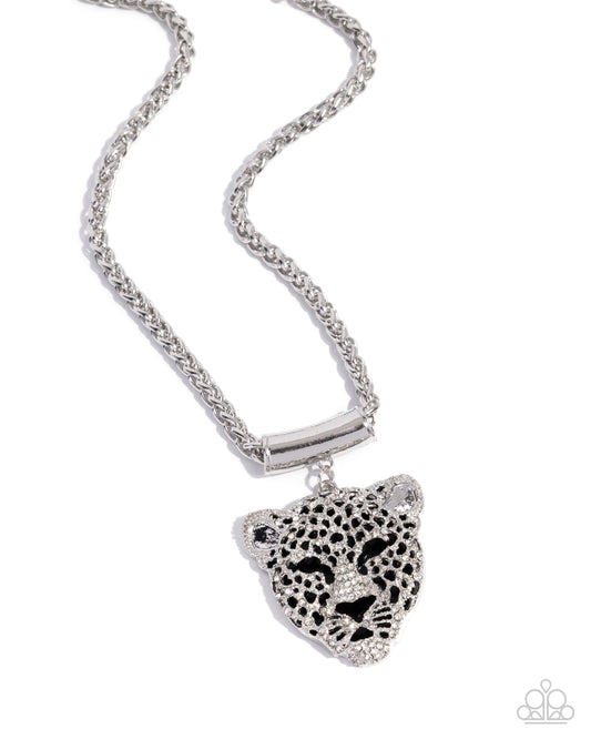 Leopard Luminescence - Black & Silver Leopard Necklace 2025 Convention Exclusive Paparazzi