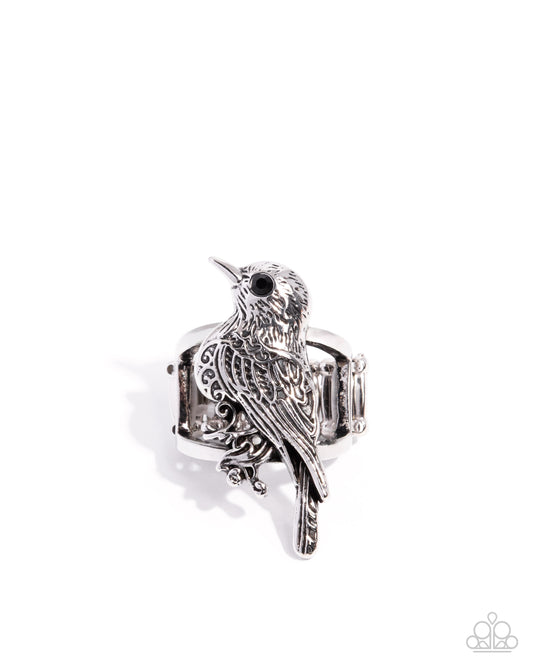 Songbird Season - Silver Bird Ring Paparazzi R1189