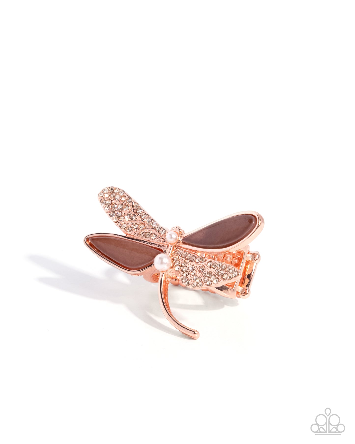 Paparazzi Dragonfly Drama - Copper - Shiny Copper Dragonfly Ring R1345