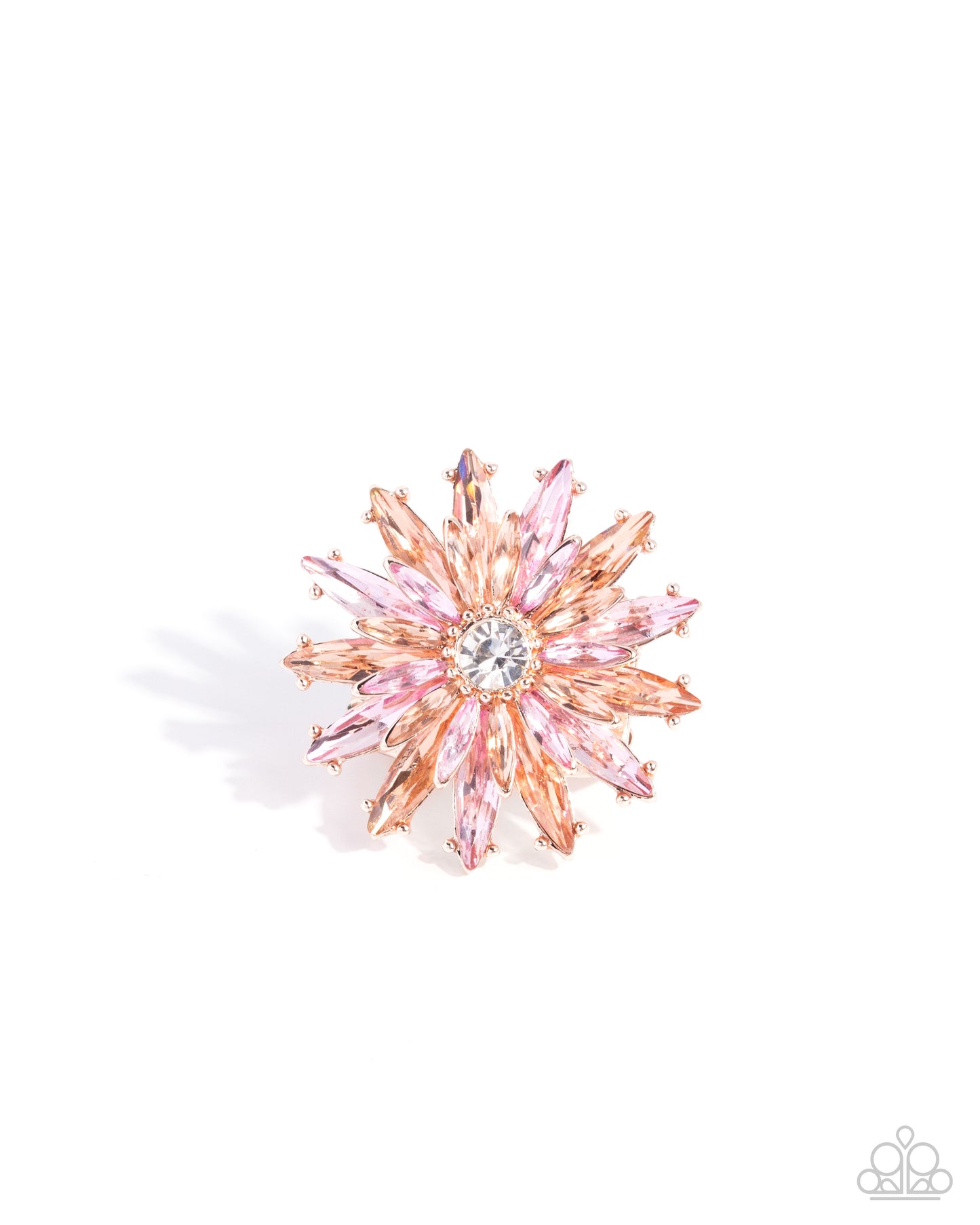 Paparazzi Blooming Bundle - Pink, Orange, White Gem Flower Ring R1301