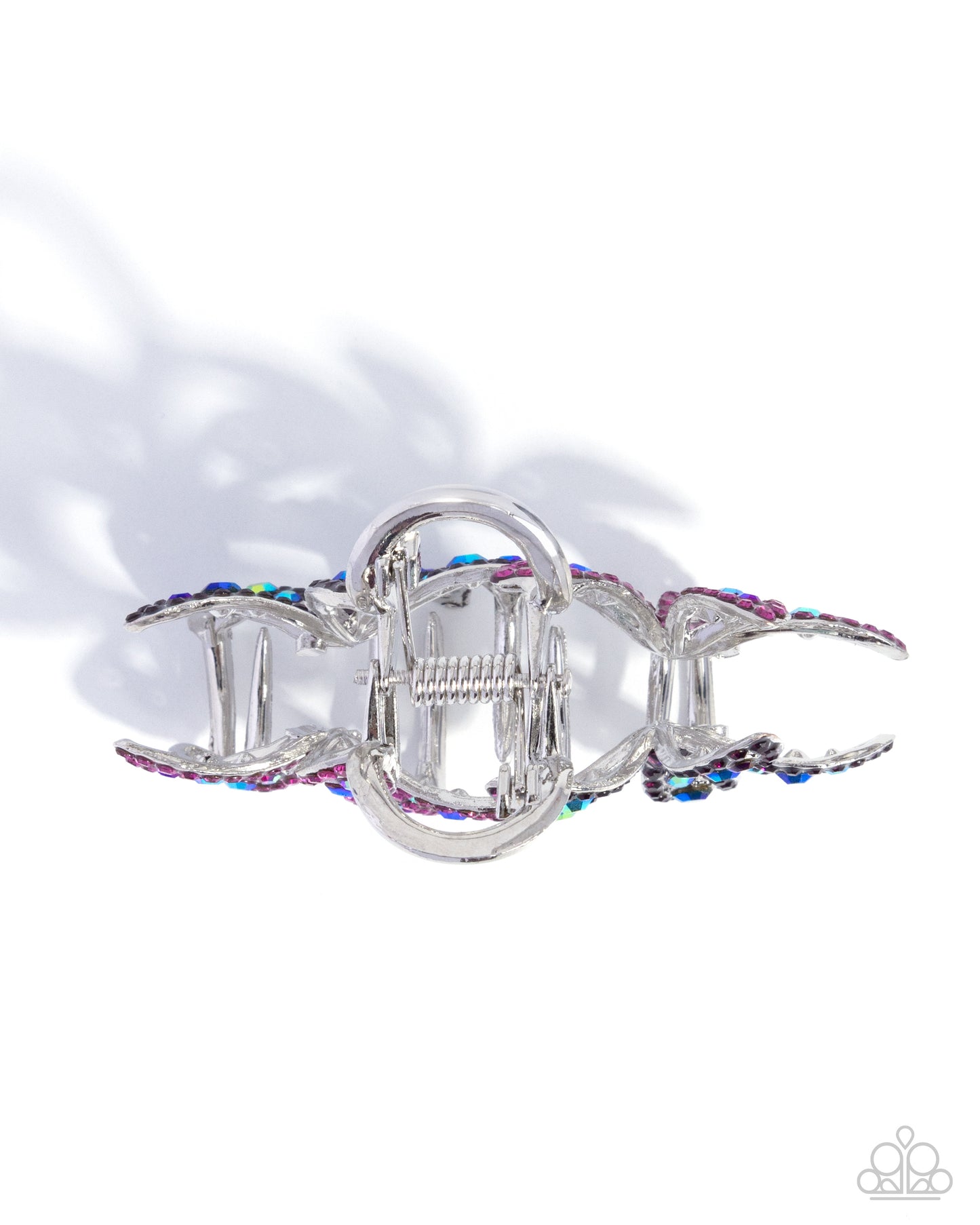 Paparazzi Blooming Beacon - Multi Fuchsia, Amethyst, Iridescent Rhinestone Flower Claw Hair Clip