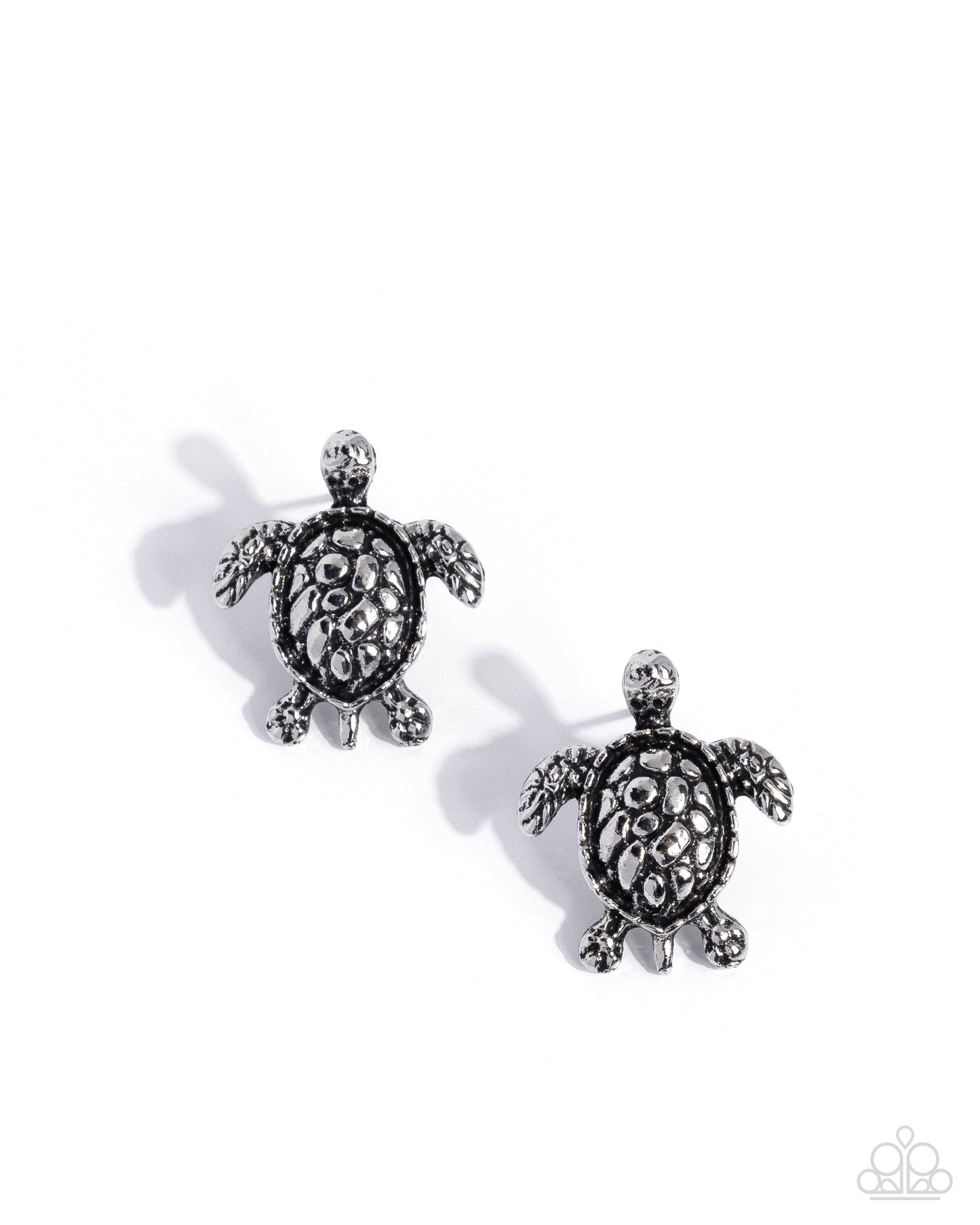 Paparazzi Turtle Taste - Silver Turtle Post Earring E3417