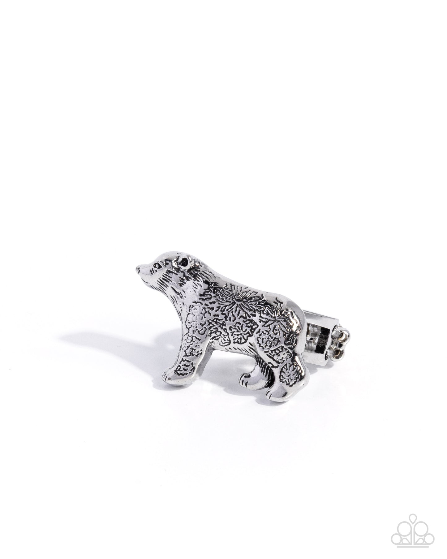 Paparazzi Adorably Arctic - Silver Polar Bear Ring