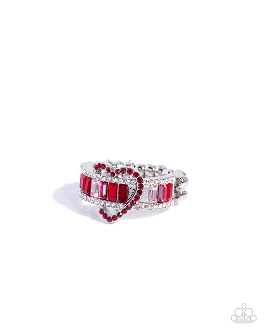 Paparazzi Valentines Value - Red & Pink Gem Heart Ring