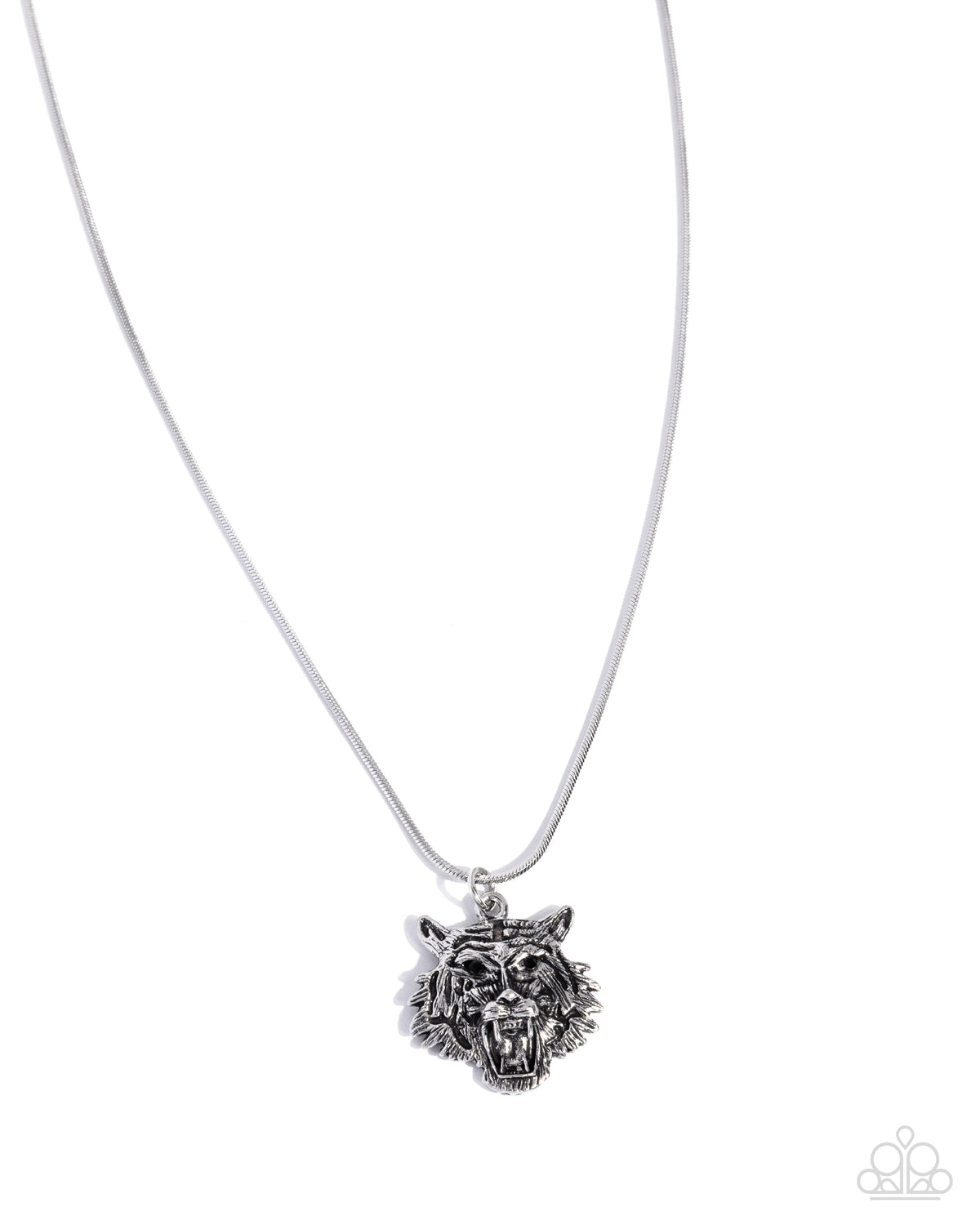 Paparazzi Timeless Tiger - Silver Tiger Urban Pendant Necklace N4065