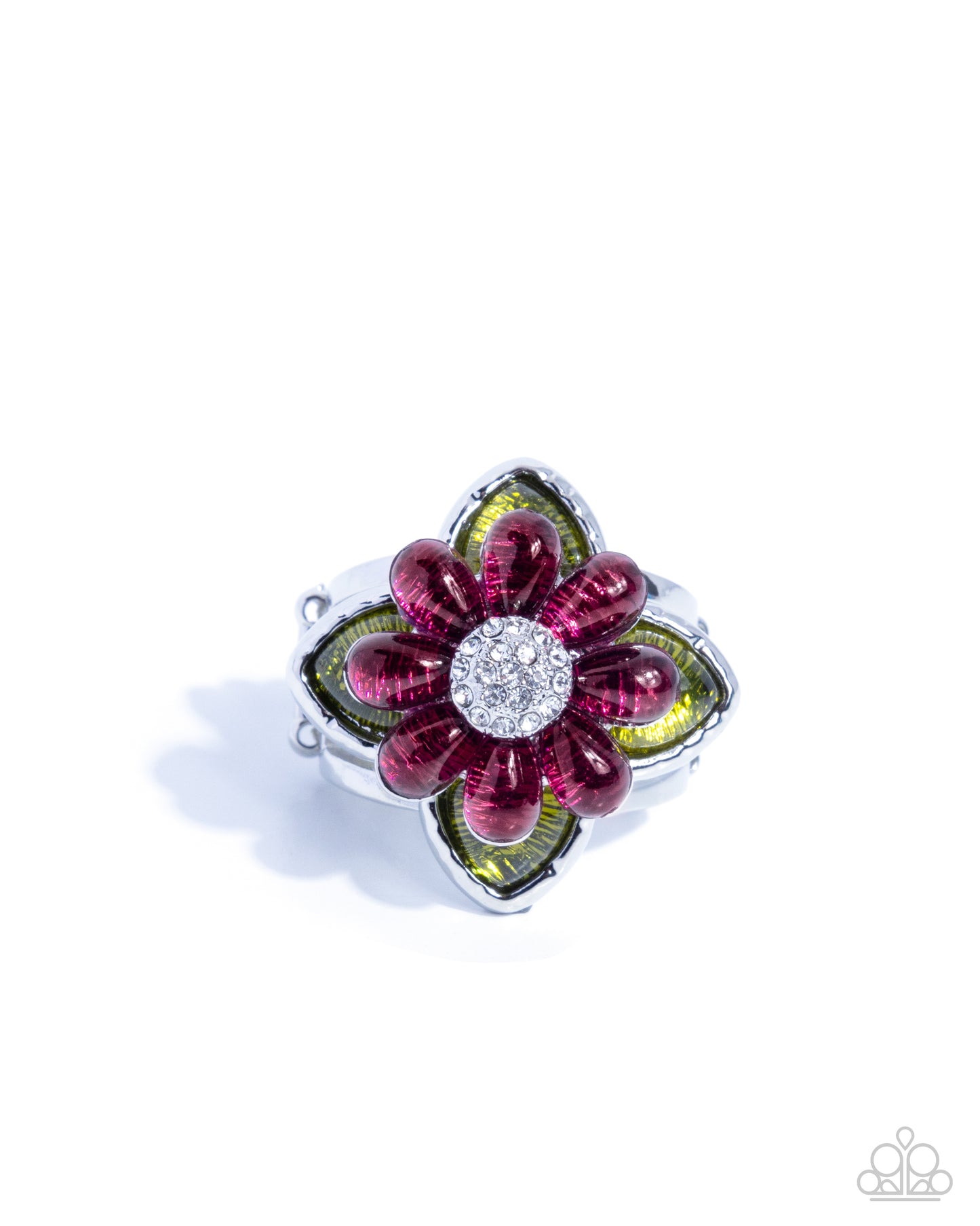 Paparazzi Wildflower Weekday - Purple Plum & Olive Flower Ring R1326