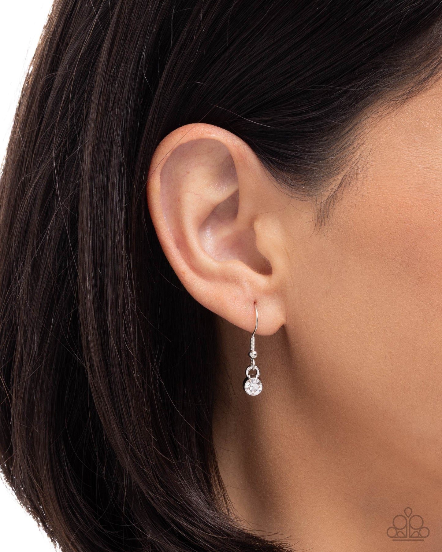 Paparazzi Snowflake Story - Red Backdrop Silver Snowflake Necklace