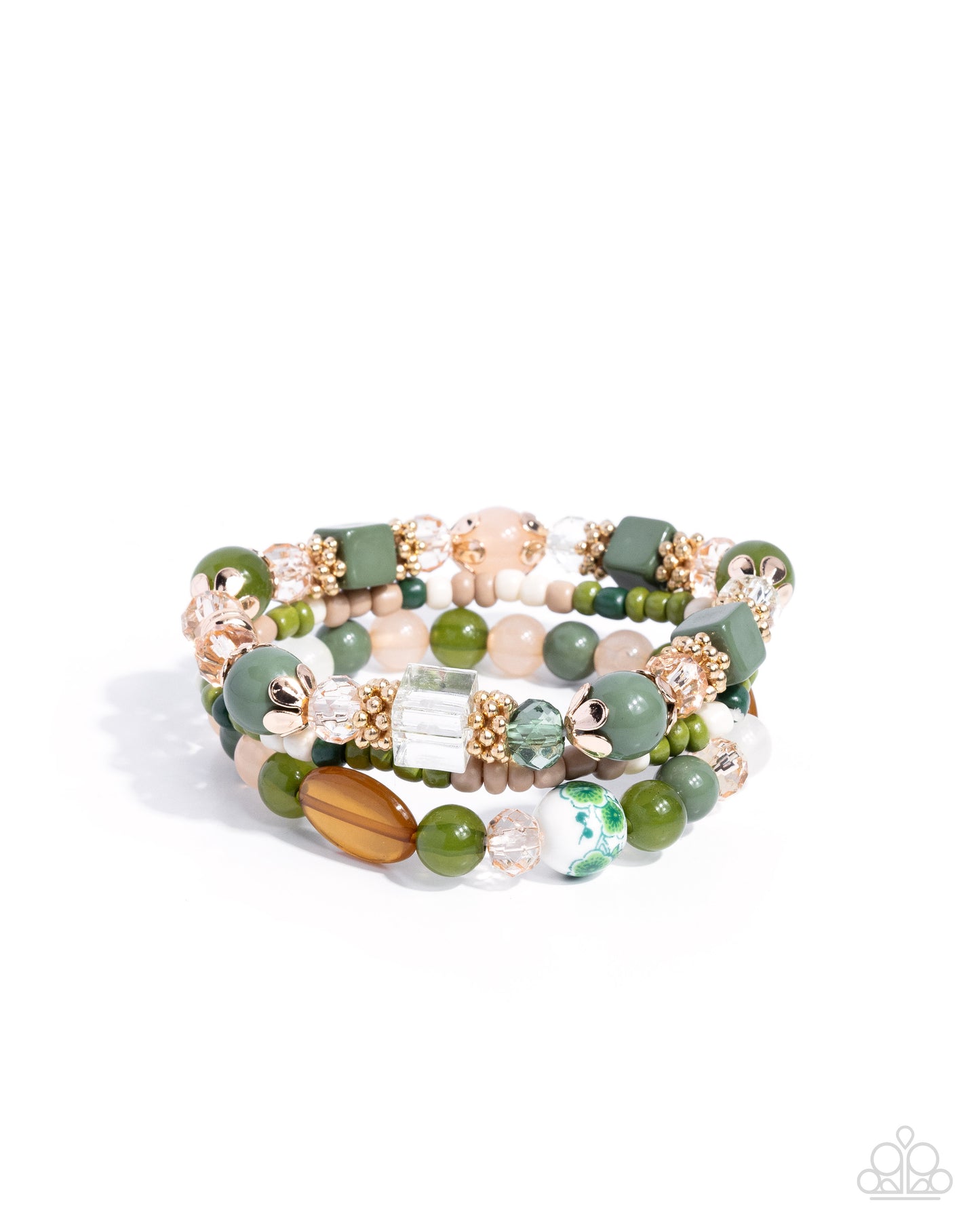 Paparazzi Angelic Array - Green Bracelet