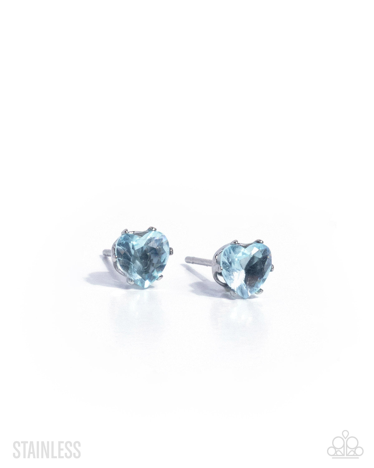 Paparazzi Simple Sweetheart - Blue Heart Cubic Zirconia Post Earring E3467