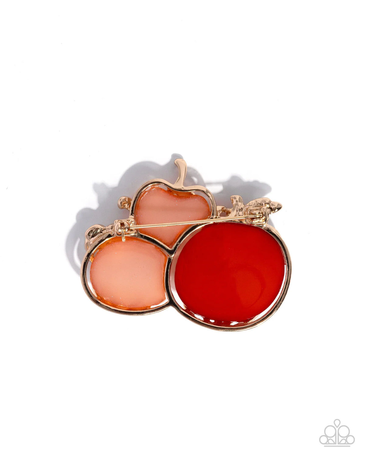 Paparazzi Pumpkin Pattern - Orange & Gold Fall Brooch BR021