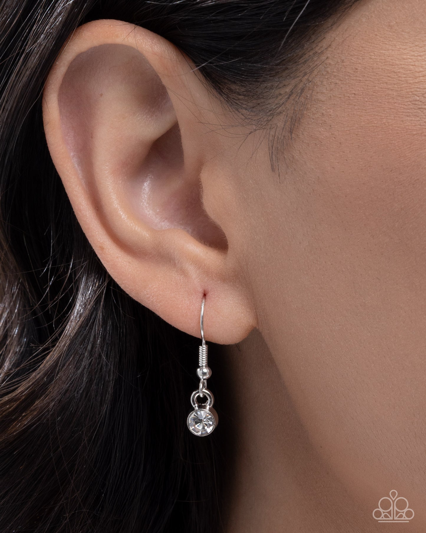 Paparazzi Loaded with Leaves - Brown Cord, Silver & White Rhinestone Leaf Necklace