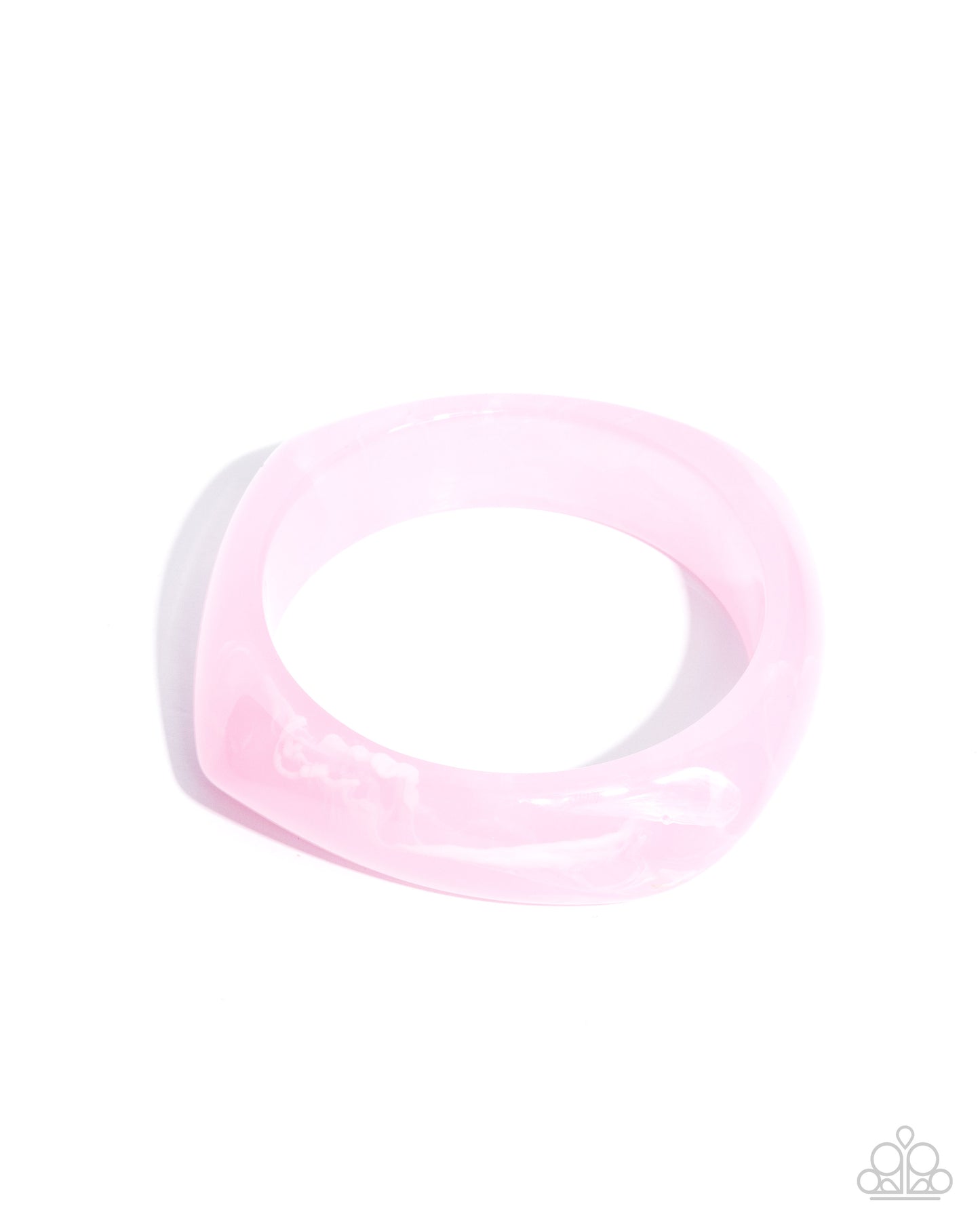 Paparazzi Marbled Mobility - Pink Swirled Acrylic Bangle Bracelet B2504