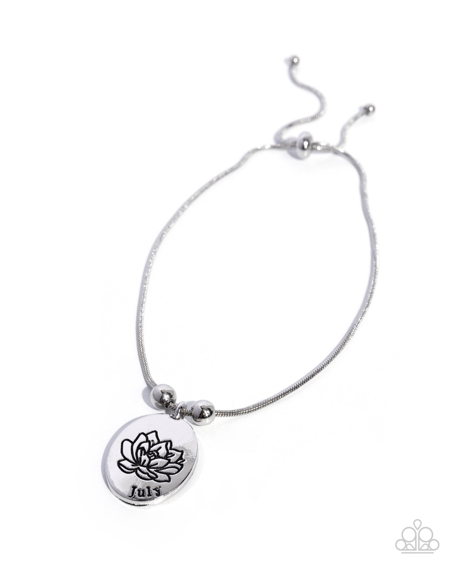 Paparazzi Personalized Bouquet - July - Silver Birth Month Birthday Bracelet