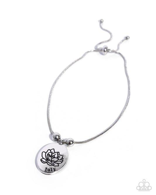 Paparazzi Personalized Bouquet - July - Silver Birth Month Birthday Bracelet