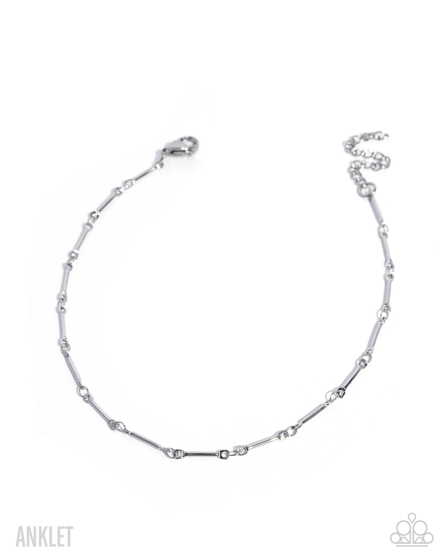 Paparazzi Sophisticated Stand - Silver Stainless Steel Bar Link Chain Anklet