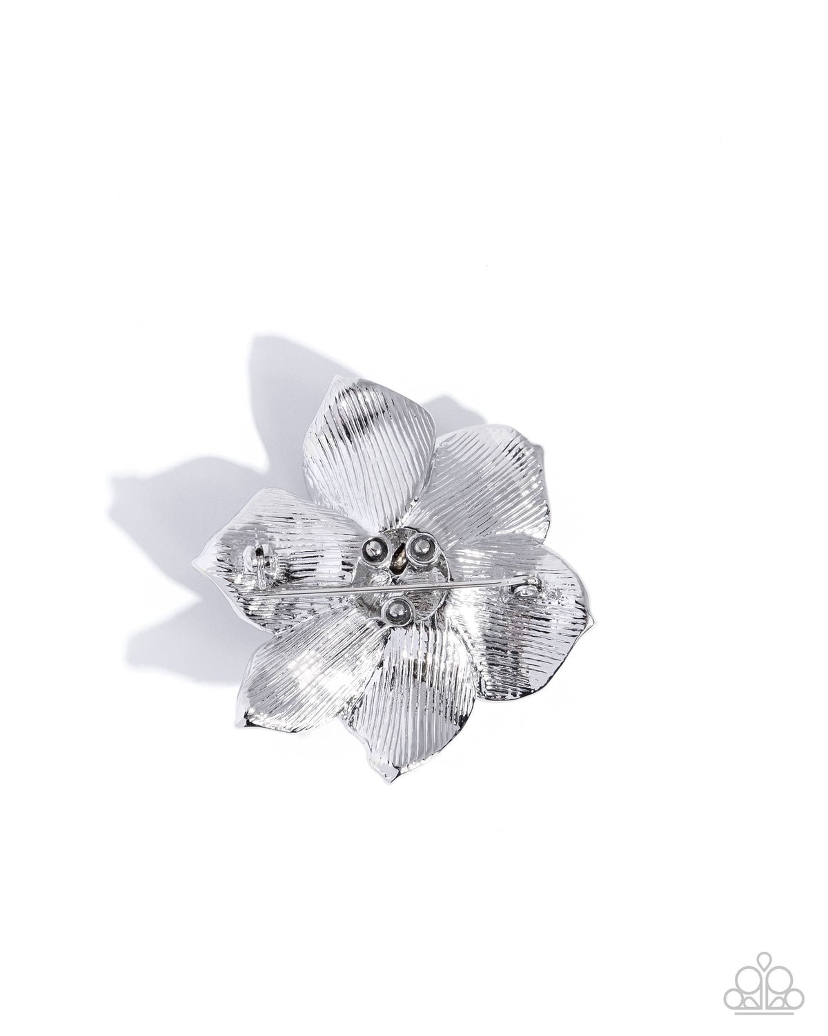 Paparazzi Flourishing Flair - Silver & Gold Flower Brooch