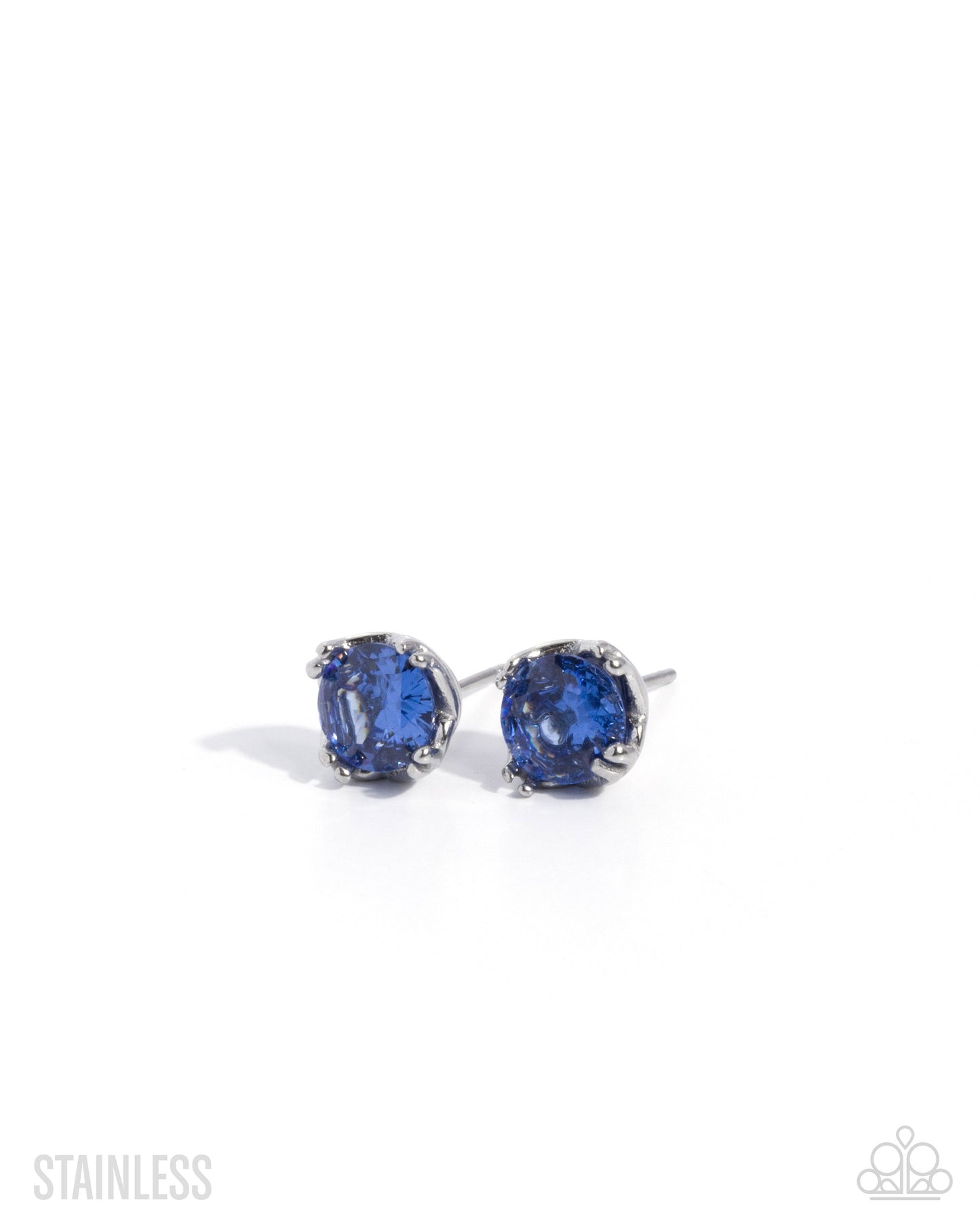 Paparazzi A Change of Color - Blue Cubic Zirconia Stainless Steel Post Earring