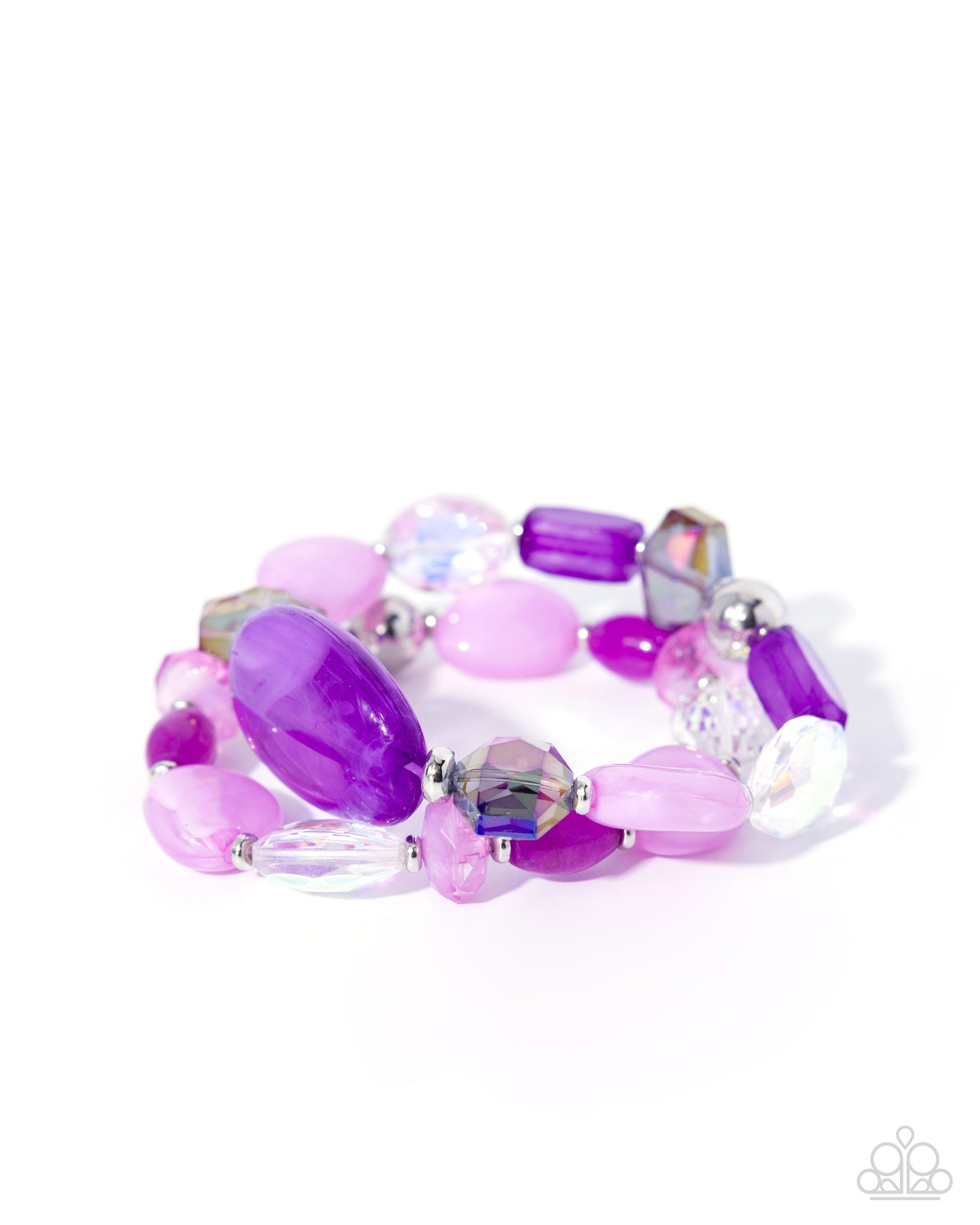 Paparazzi Presidential Paradise - Purple, Crocus & Amethyst Set Of 2 Stretch Bracelets