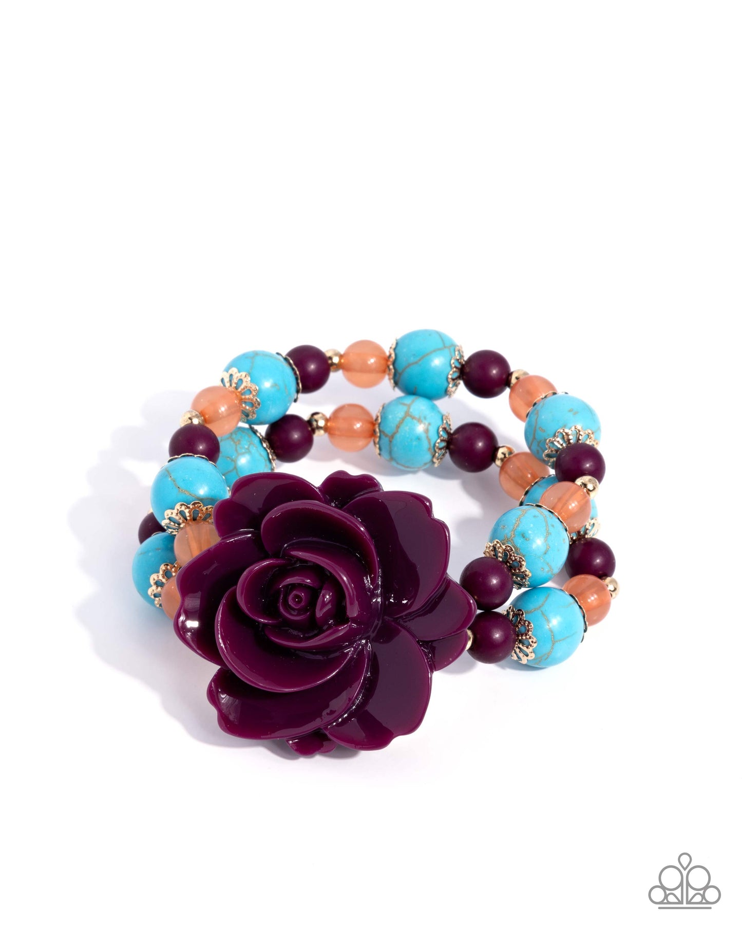 Paparazzi Desert Grace - Purple Flower Bracelet B2631