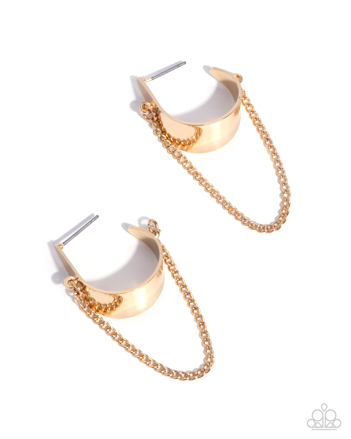 Paparazzi Dripping In Delight - Gold 3/4 Inch Hoop Earring