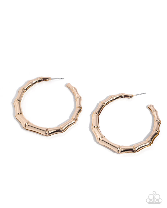 Paparazzi Tailored Tribute - Gold 2 Inch Hoop Earrings