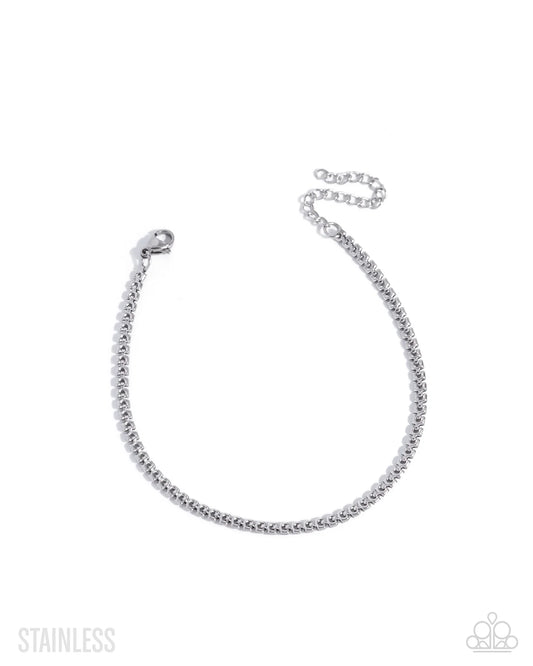 Paparazzi Relentless Radiance - Silver Stainless Steel Urban Bracelet B2438