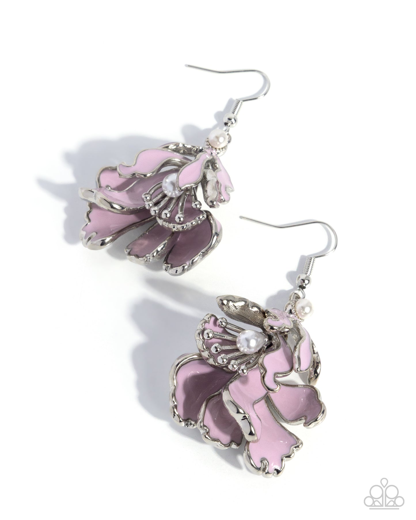 Paparazzi Petaled Plan - Purple Lilac Painted Flower Earring