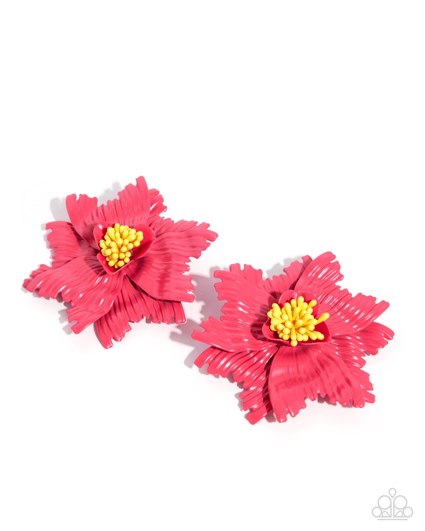Paparazzi Spring Soliloquy - Pink - Hot Pink Flower Post Earring