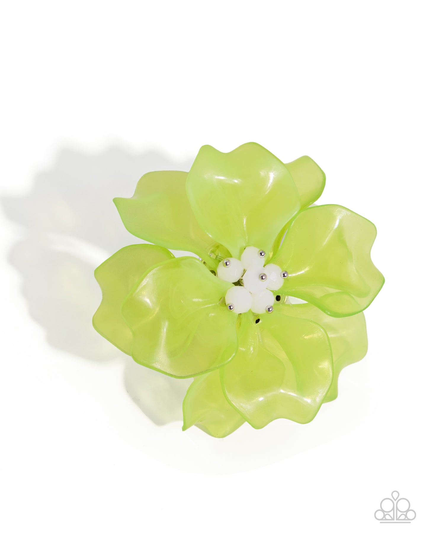 Paparazzi Symphonic Spring - Green Acacia Oversized Flower Ring